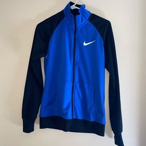 Nike-Zip Up Jacket Blue and Black